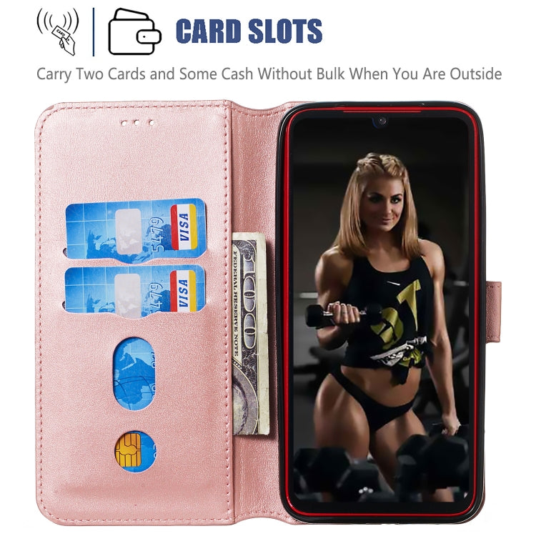 For Xiaomi Redmi 7 / Y3 Solid Color Buckle Horizontal Flip Leather Case with Wallet & Holder & Card Slots