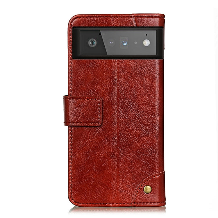 For Google Pixel 6 Copper Buckle Nappa Texture Horizontal Flip Leather Case with Holder & Card Slots & Wallet