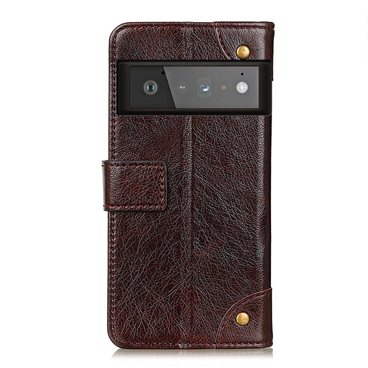 For Google Pixel 6 Pro Copper Buckle Nappa Texture Horizontal Flip Leather Case with Holder & Card Slots & Wallet