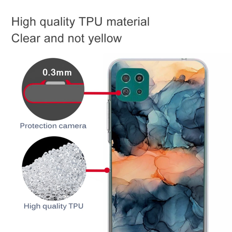 For Samsung Galaxy A22 5G Abstract Marble Pattern Protective Case