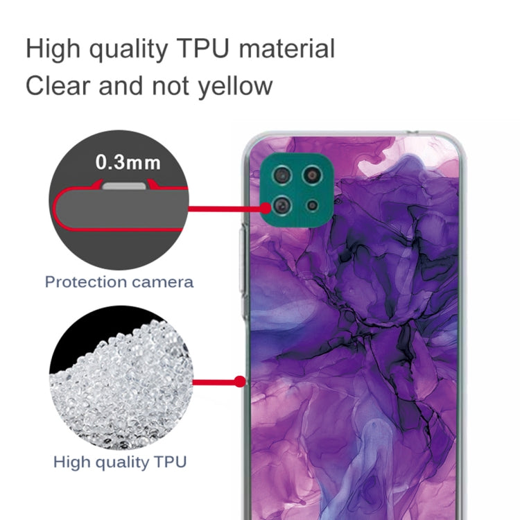 For Samsung Galaxy A22 5G Abstract Marble Pattern Protective Case