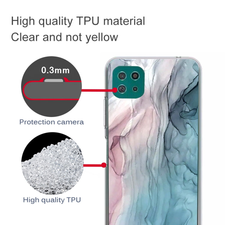 For Samsung Galaxy A22 5G Abstract Marble Pattern Protective Case