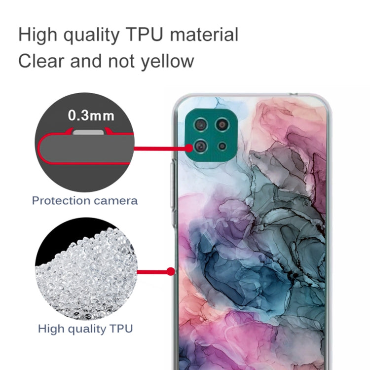 For Samsung Galaxy A22 5G Abstract Marble Pattern Protective Case