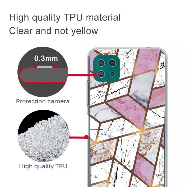 For Samsung Galaxy A22 5G Abstract Marble Pattern Protective Case