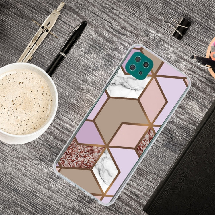 For Samsung Galaxy A22 5G Abstract Marble Pattern Protective Case