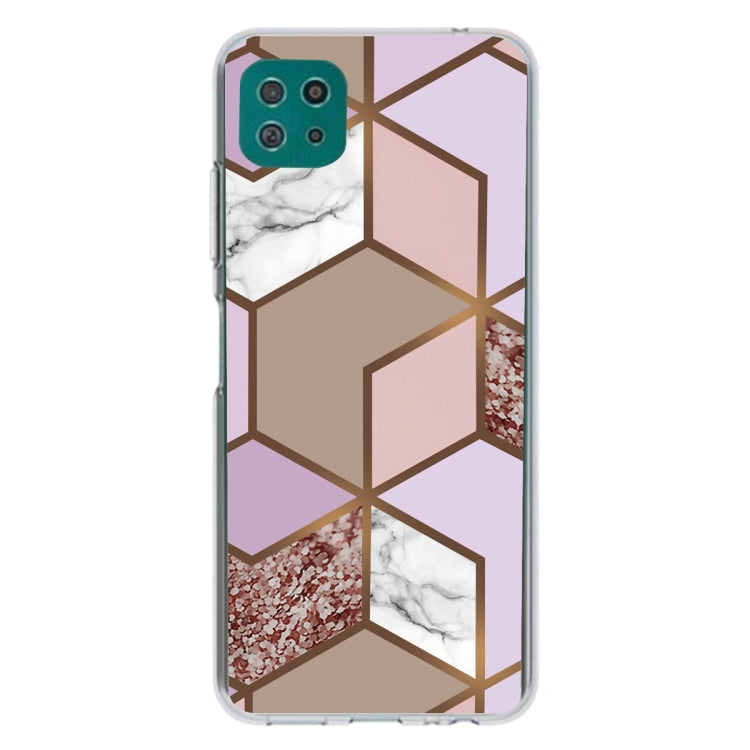 For Samsung Galaxy A22 5G Abstract Marble Pattern Protective Case