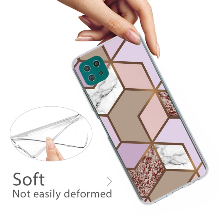 For Samsung Galaxy A22 5G Abstract Marble Pattern Protective Case