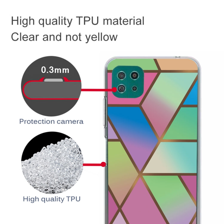 For Samsung Galaxy A22 5G Abstract Marble Pattern Protective Case