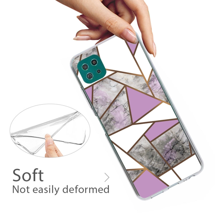 For Samsung Galaxy A22 5G Abstract Marble Pattern Protective Case