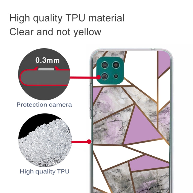 For Samsung Galaxy A22 5G Abstract Marble Pattern Protective Case