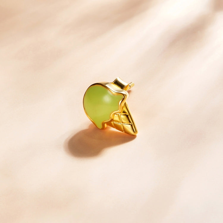 S925 Sterling Silver Small Ice Cream Ear Studs Women Earrings