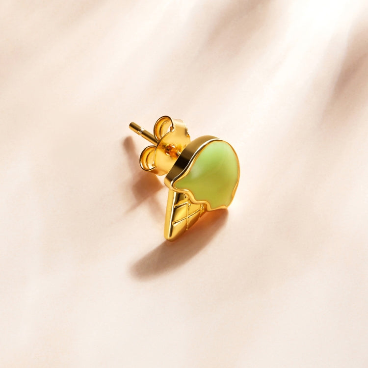S925 Sterling Silver Small Ice Cream Ear Studs Women Earrings