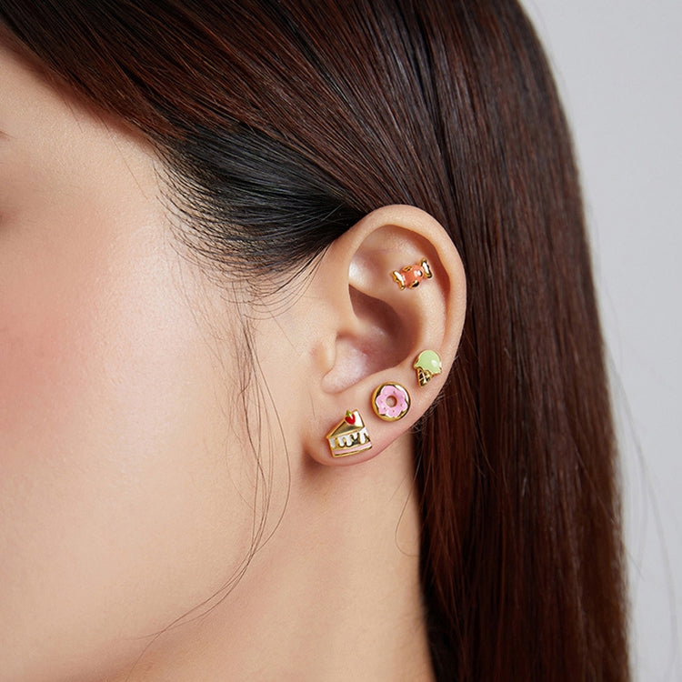 S925 Sterling Silver Dessert Ear Studs Women Earrings
