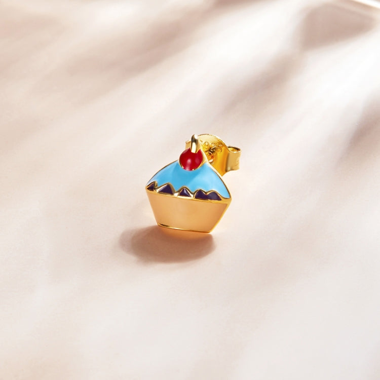 S925 Sterling Silver Cup Cake Ear Studs Women Earrings