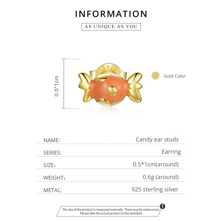 S925 Sterling Silver Candy Ear Studs Women Earrings
