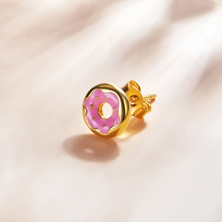S925 Sterling Silver Donuts Ear Studs Women Earrings