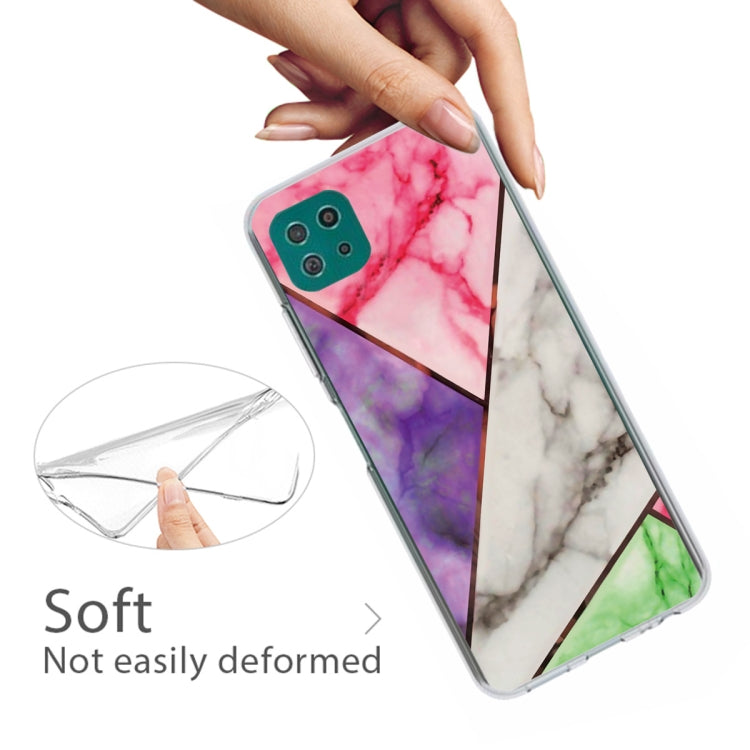 For Samsung Galaxy A22 5G Abstract Marble Pattern TPU Protective Case
