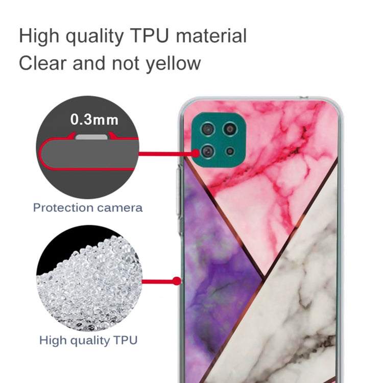 For Samsung Galaxy A22 5G Abstract Marble Pattern TPU Protective Case