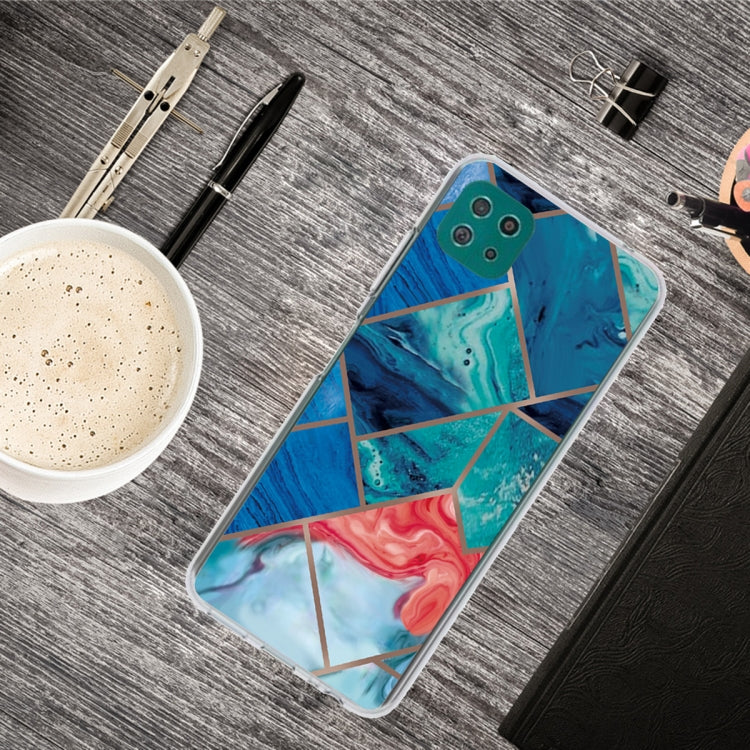 For Samsung Galaxy A22 5G Abstract Marble Pattern TPU Protective Case