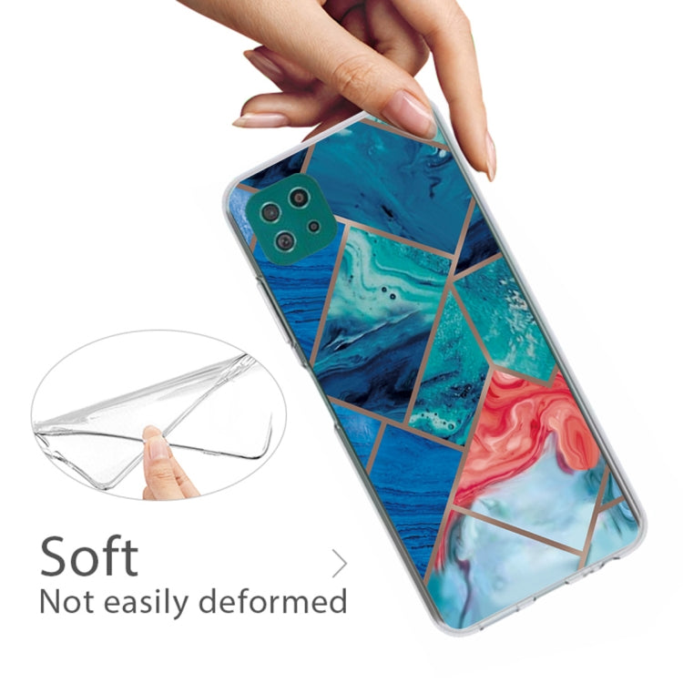 For Samsung Galaxy A22 5G Abstract Marble Pattern TPU Protective Case