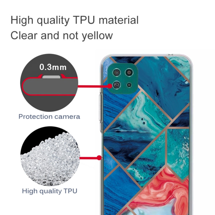 For Samsung Galaxy A22 5G Abstract Marble Pattern TPU Protective Case