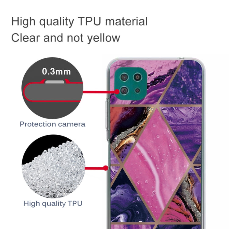 For Samsung Galaxy A22 5G Abstract Marble Pattern TPU Protective Case