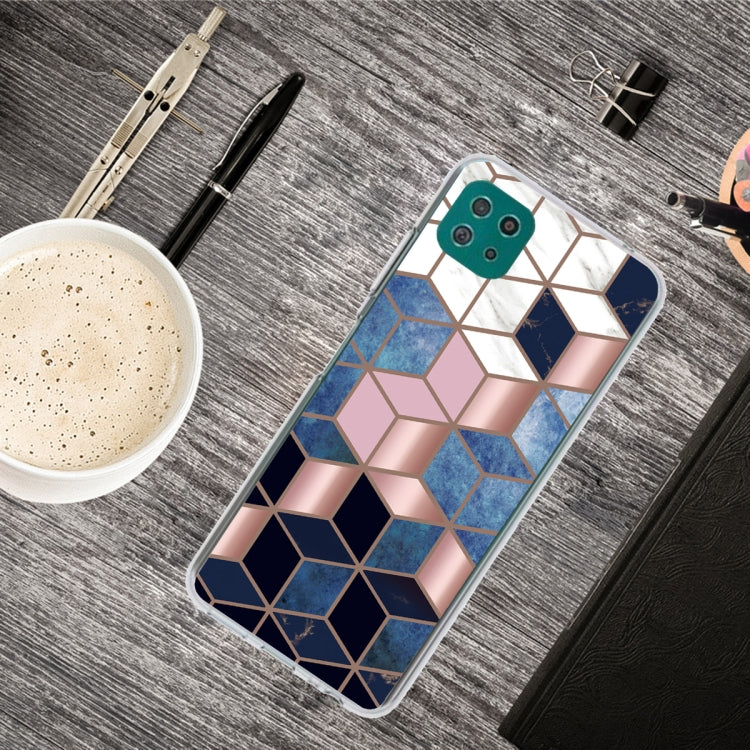 For Samsung Galaxy A22 5G Abstract Marble Pattern TPU Protective Case