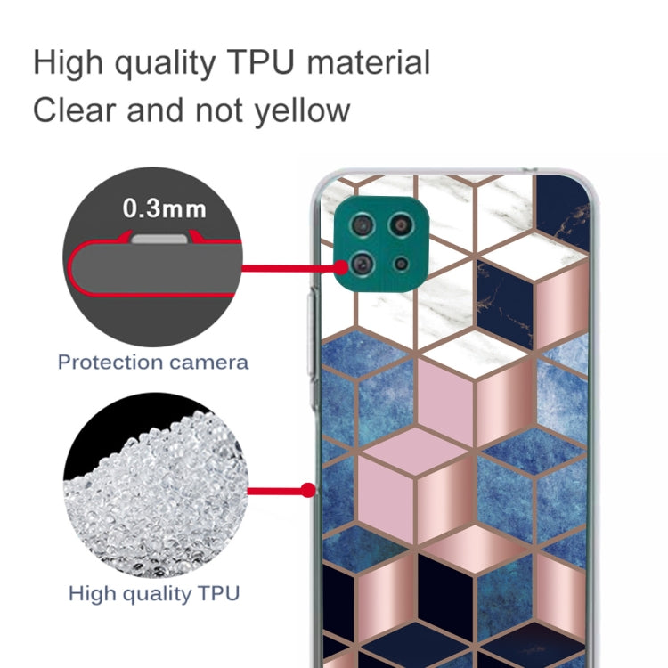 For Samsung Galaxy A22 5G Abstract Marble Pattern TPU Protective Case