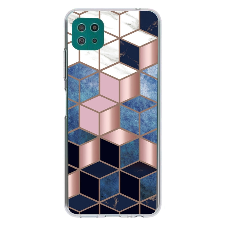 For Samsung Galaxy A22 5G Abstract Marble Pattern TPU Protective Case