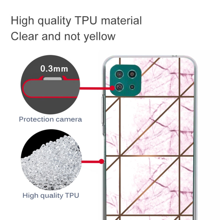 For Samsung Galaxy A22 5G Abstract Marble Pattern TPU Protective Case