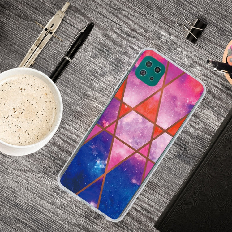 For Samsung Galaxy A22 5G Abstract Marble Pattern TPU Protective Case