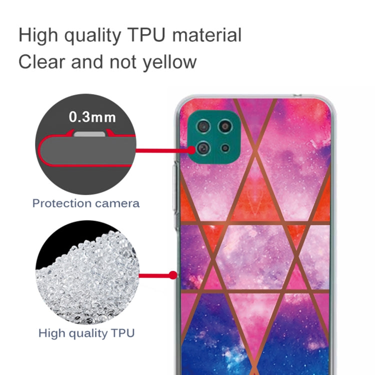 For Samsung Galaxy A22 5G Abstract Marble Pattern TPU Protective Case