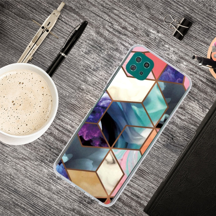 For Samsung Galaxy A22 5G Abstract Marble Pattern TPU Protective Case