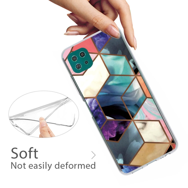 For Samsung Galaxy A22 5G Abstract Marble Pattern TPU Protective Case