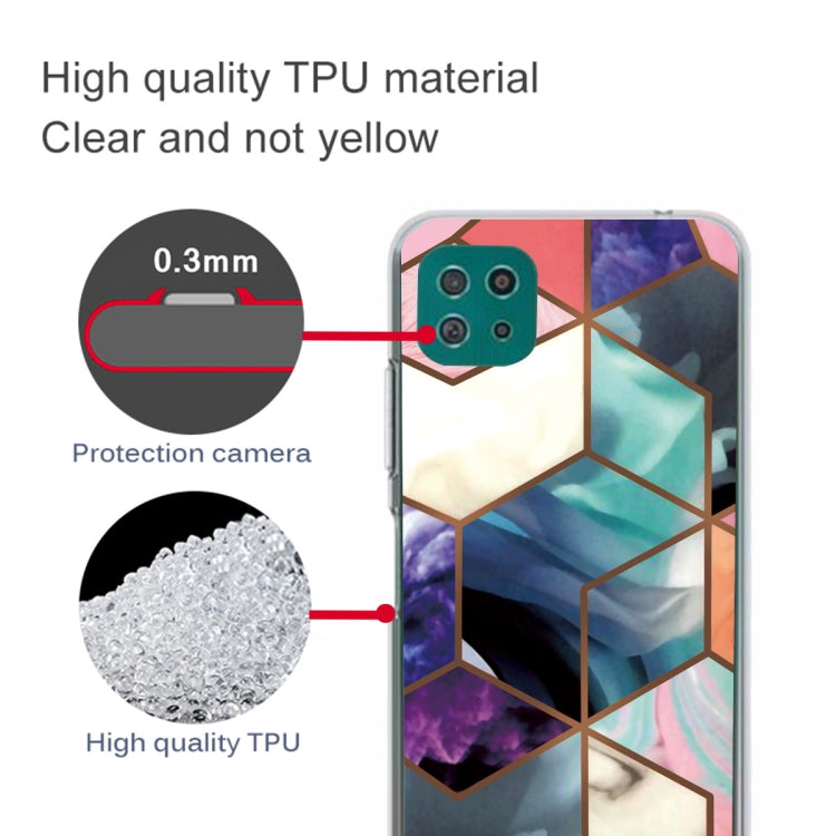For Samsung Galaxy A22 5G Abstract Marble Pattern TPU Protective Case