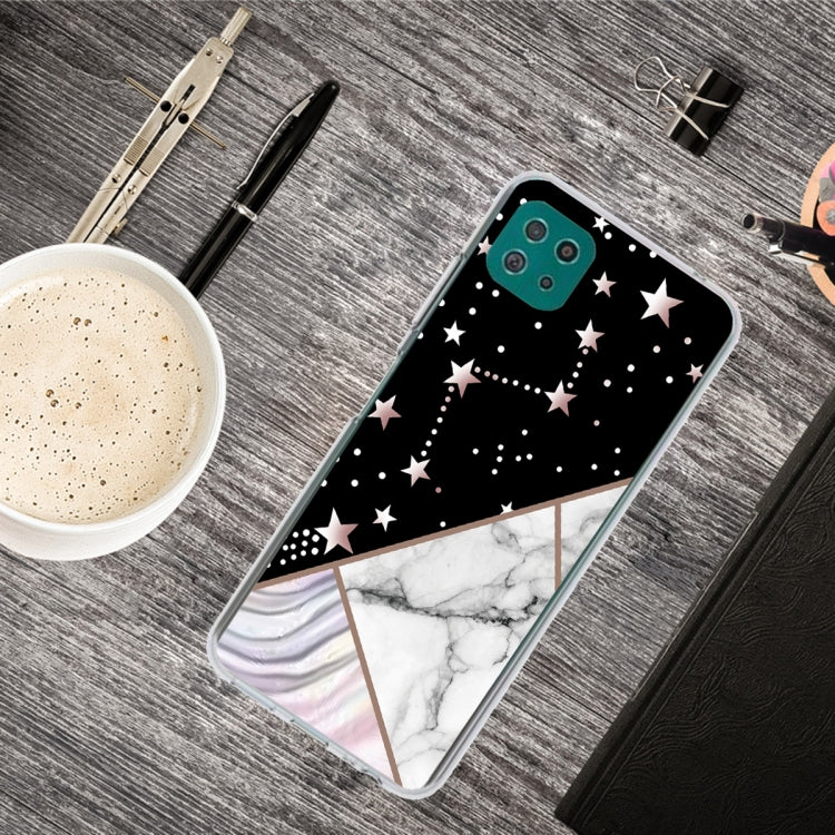 For Samsung Galaxy A22 5G Abstract Marble Pattern TPU Protective Case