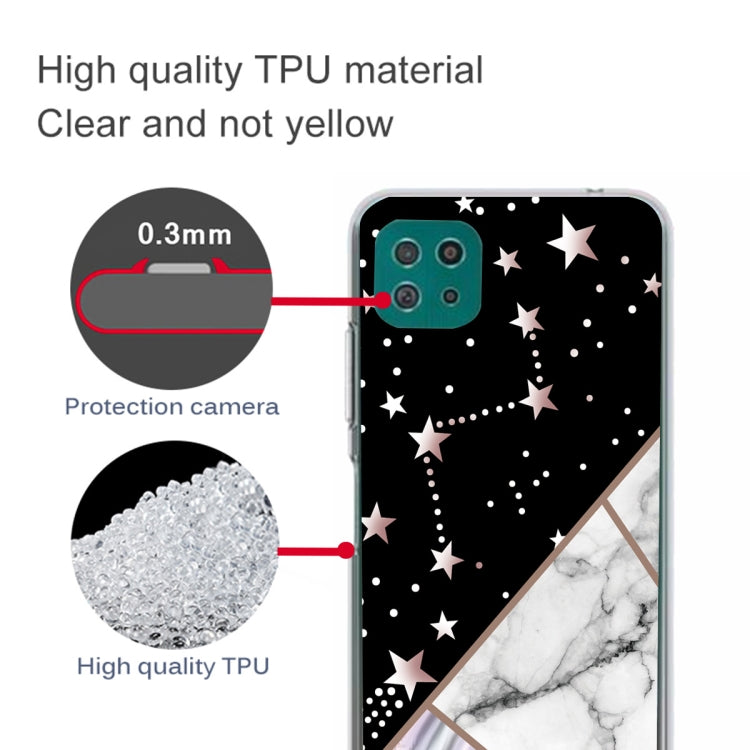 For Samsung Galaxy A22 5G Abstract Marble Pattern TPU Protective Case
