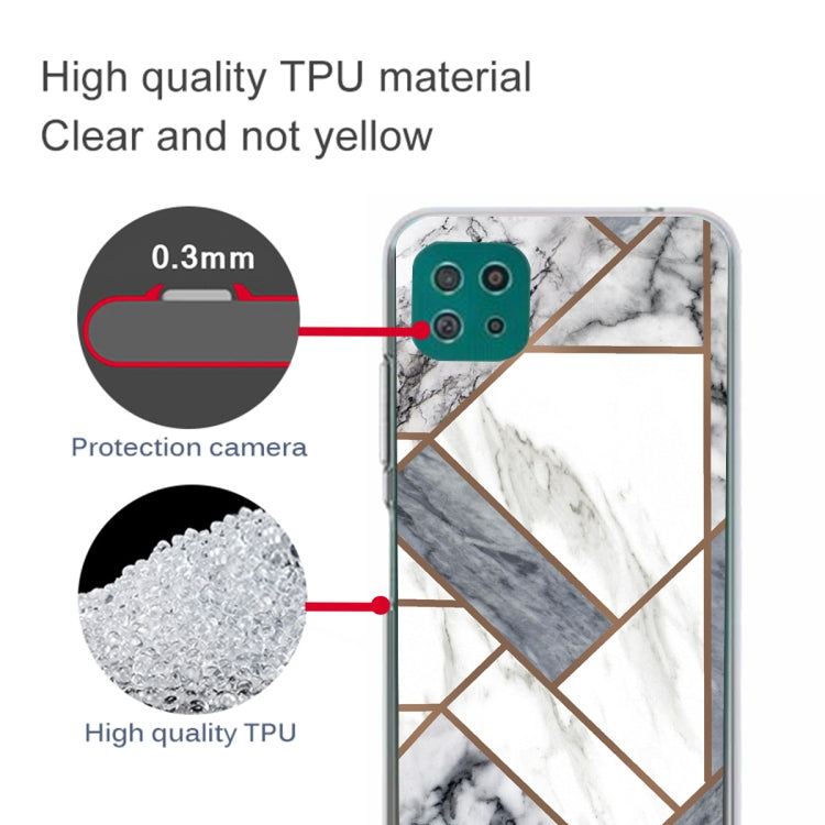 For Samsung Galaxy A22 5G Abstract Marble Pattern TPU Protective Case
