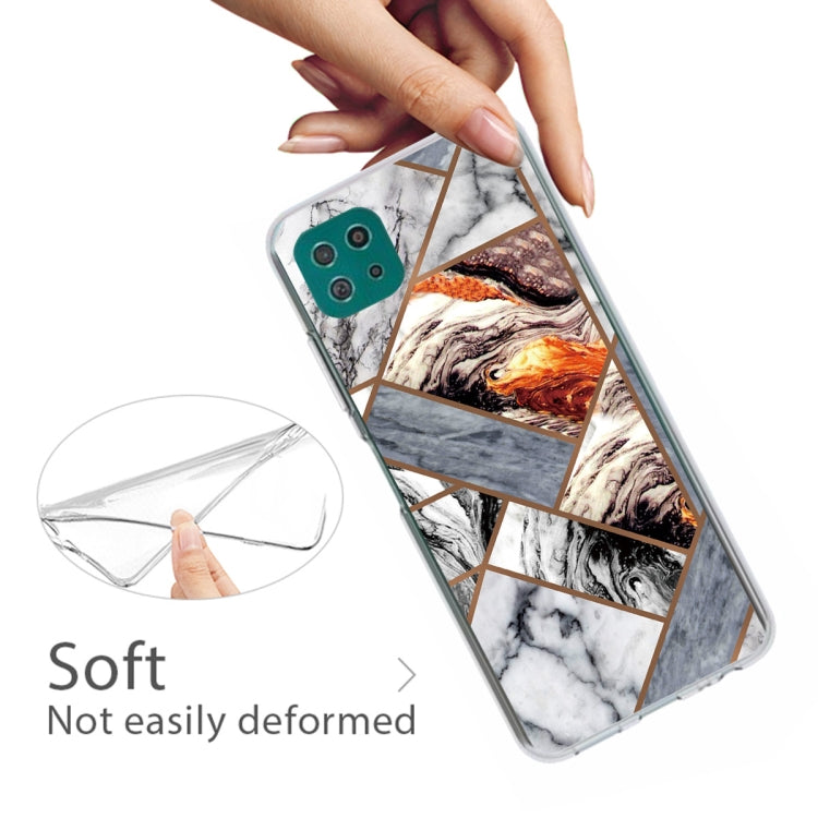For Samsung Galaxy A22 5G Abstract Marble Pattern TPU Protective Case