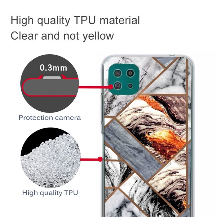 For Samsung Galaxy A22 5G Abstract Marble Pattern TPU Protective Case
