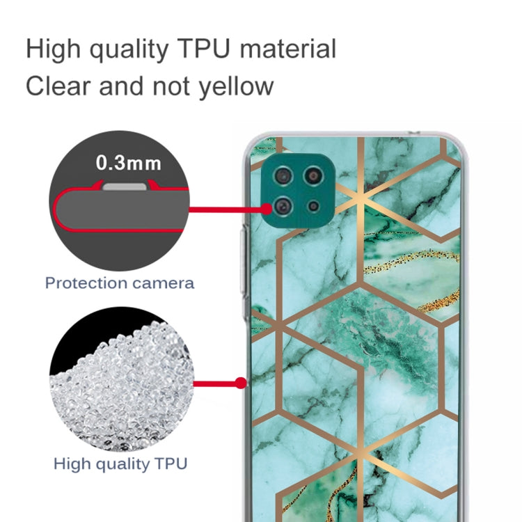 For Samsung Galaxy A22 5G Abstract Marble Pattern TPU Protective Case