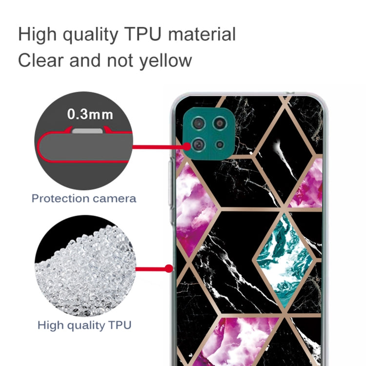 For Samsung Galaxy A22 5G Abstract Marble Pattern TPU Protective Case