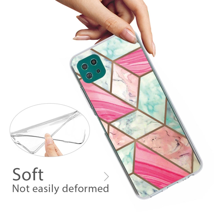 For Samsung Galaxy A22 5G Abstract Marble Pattern TPU Protective Case