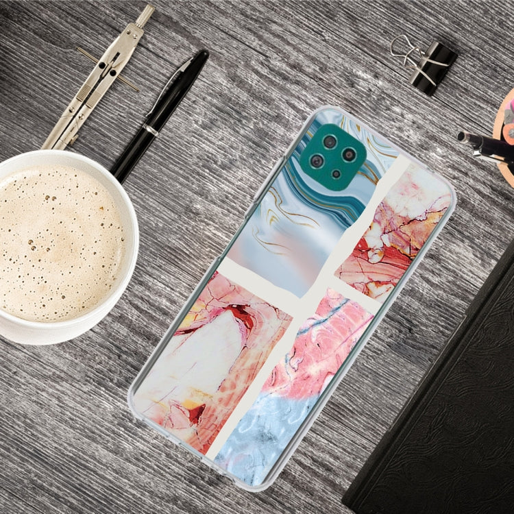 For Samsung Galaxy A22 5G Abstract Marble Pattern TPU Protective Case