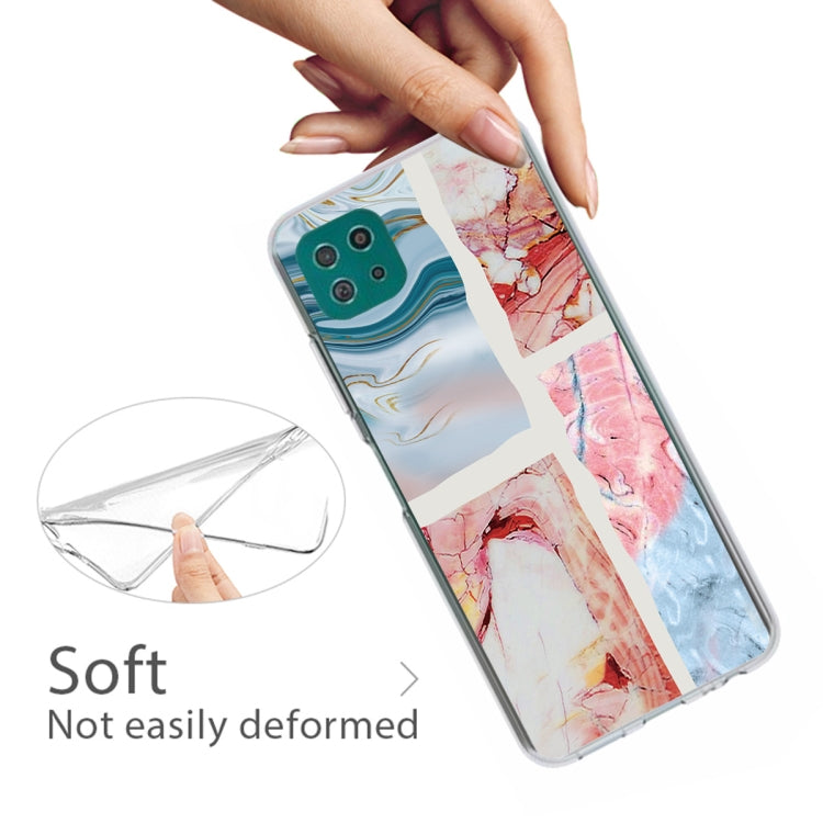 For Samsung Galaxy A22 5G Abstract Marble Pattern TPU Protective Case