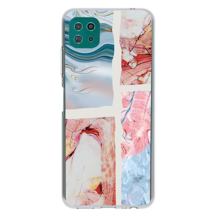 For Samsung Galaxy A22 5G Abstract Marble Pattern TPU Protective Case