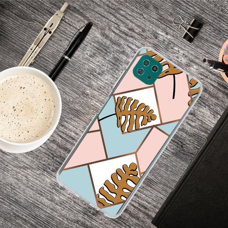 For Samsung Galaxy A22 5G Abstract Marble Pattern TPU Protective Case