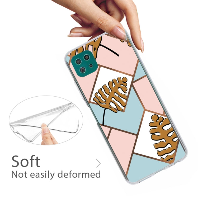 For Samsung Galaxy A22 5G Abstract Marble Pattern TPU Protective Case