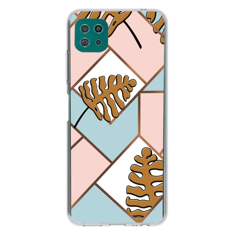 For Samsung Galaxy A22 5G Abstract Marble Pattern TPU Protective Case