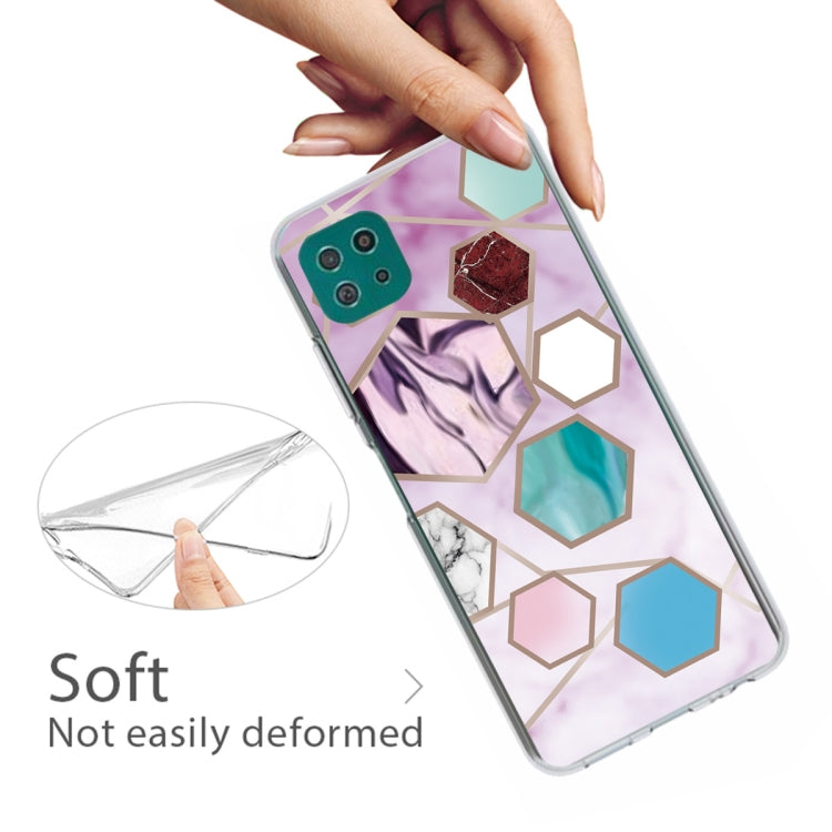 For Samsung Galaxy A22 5G Abstract Marble Pattern TPU Protective Case